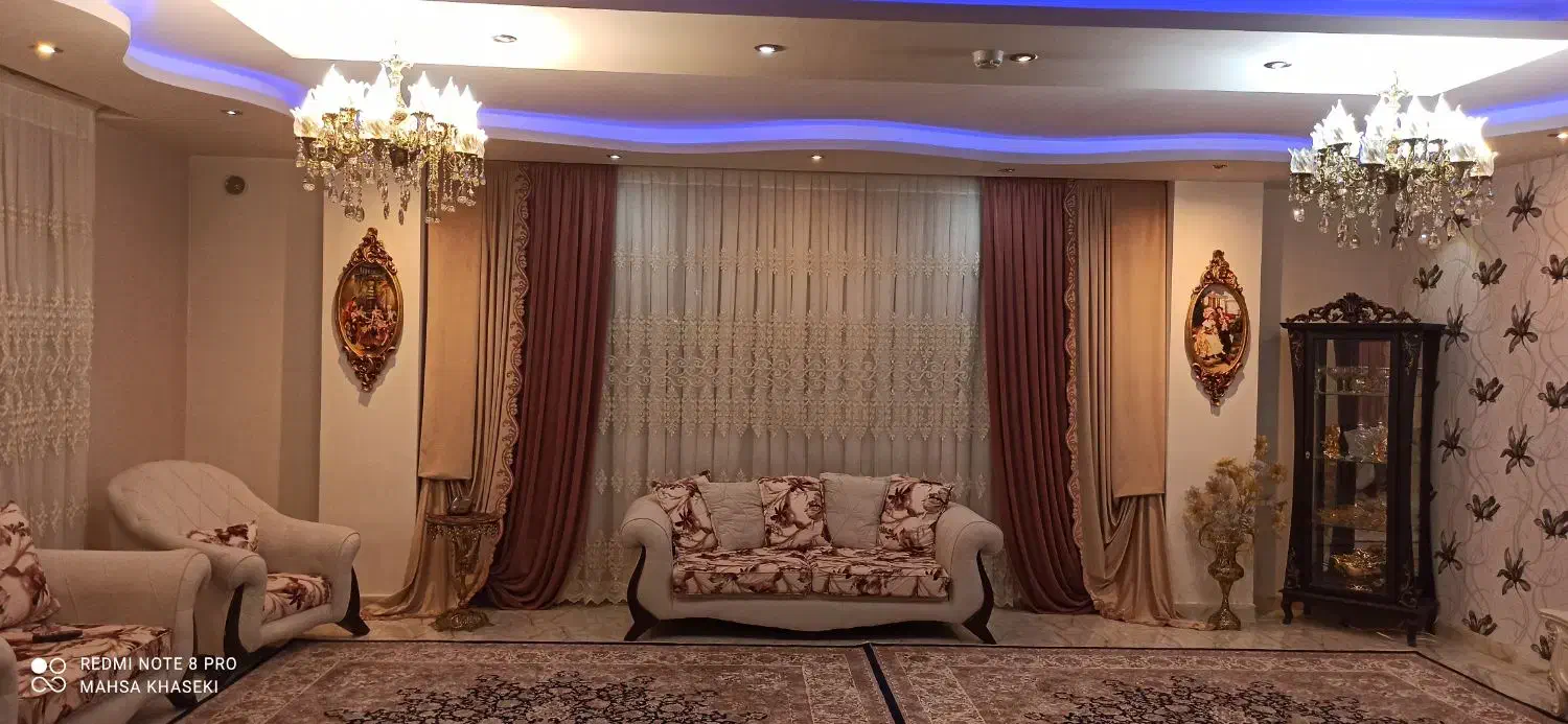 شال پرده دو تکه شیک سلطنتی|پرده، رانر، رومیزی|کرمانشاه, |دیوار