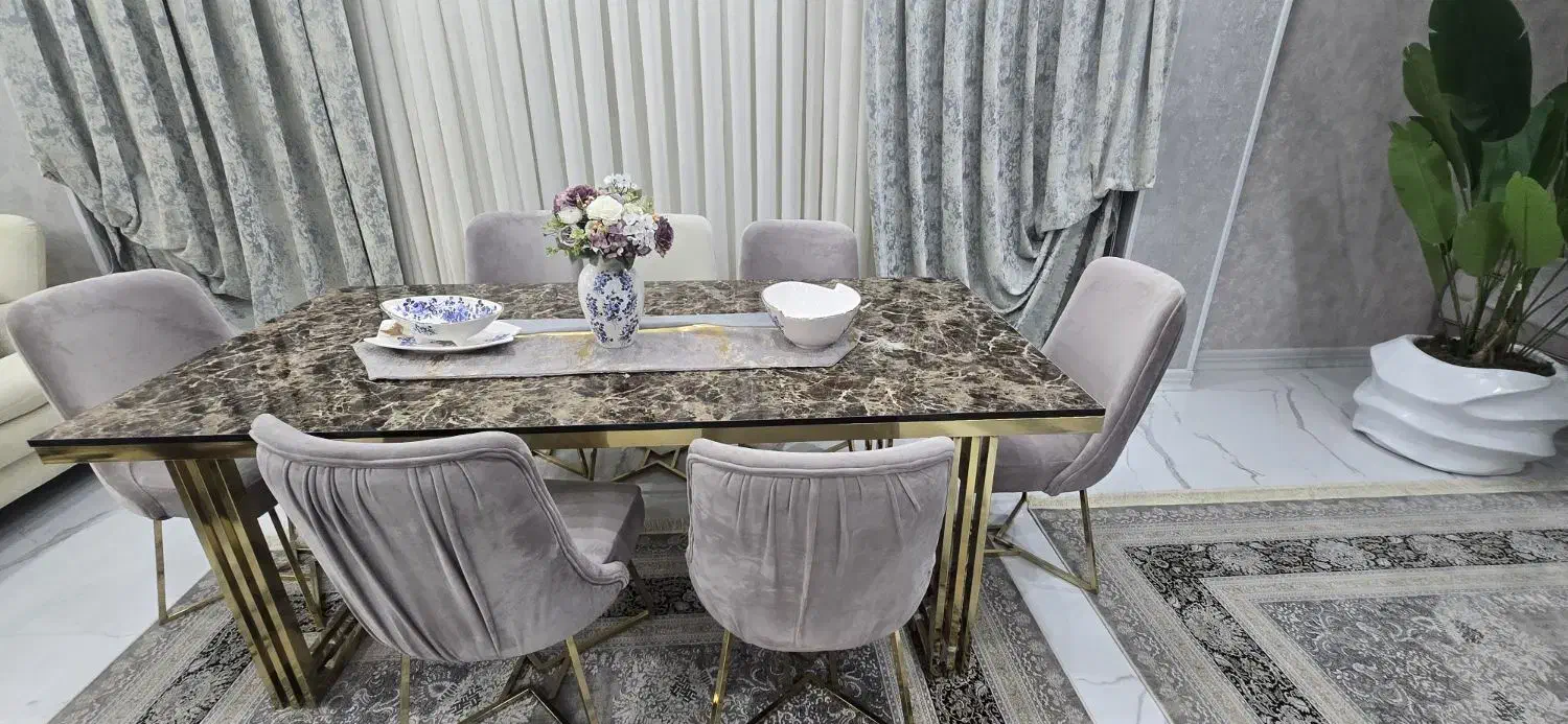 میز ناهار خوری ۶نفره بدون حتی یه بار استفاده|میز و صندلی غذاخوری|نورآباد, |دیوار