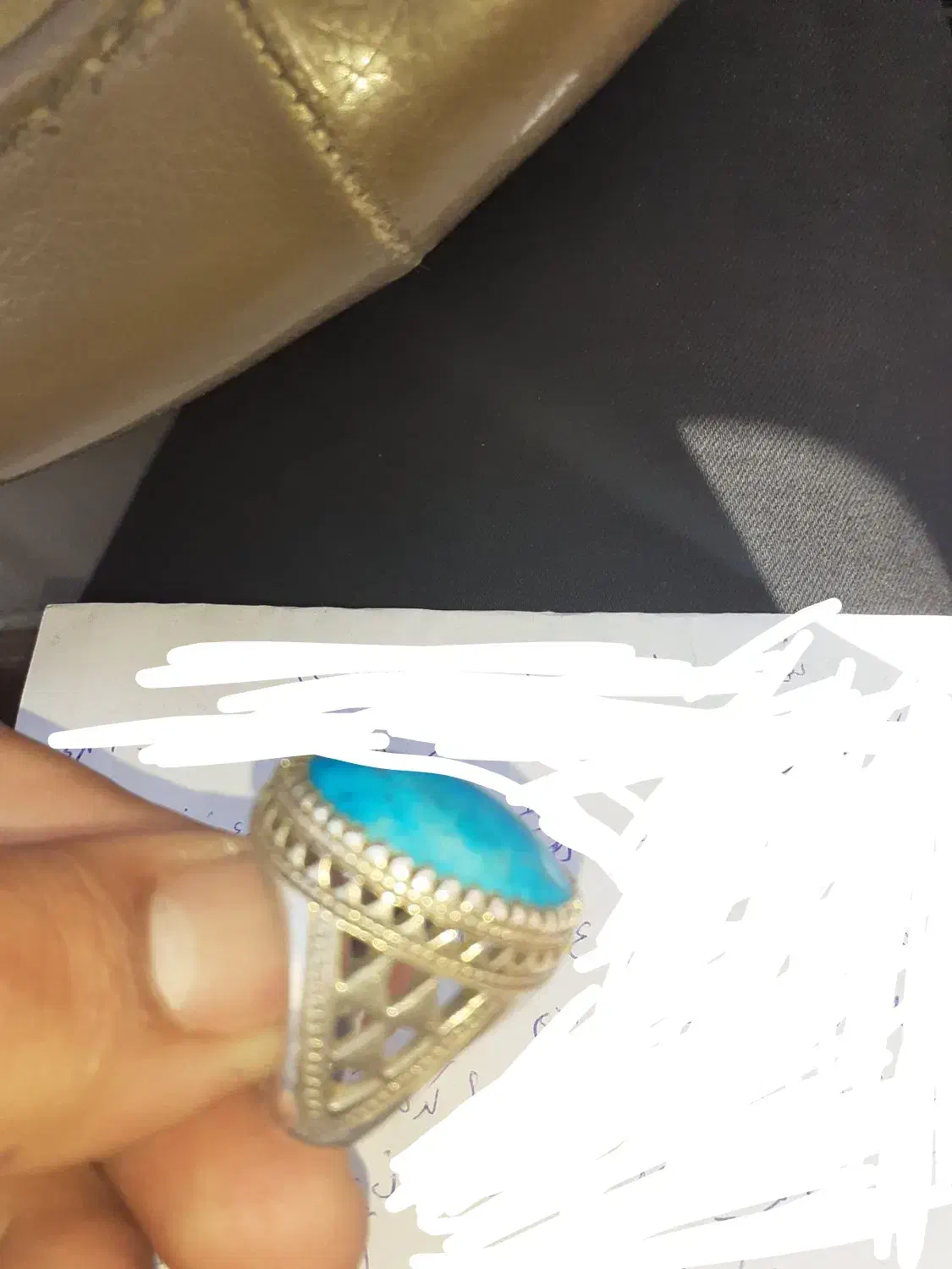 انگشتر فیروزه نقره دست ساز|جواهرات|سرعین, |دیوار