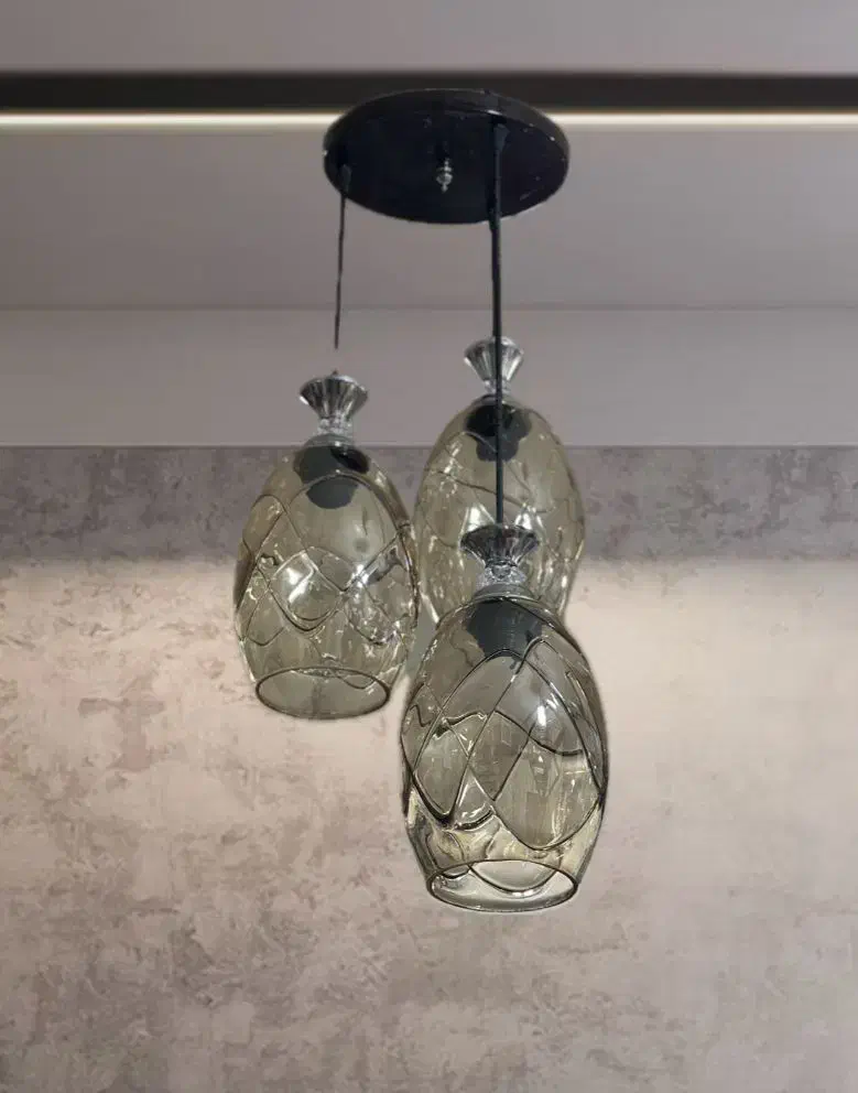 چراغ آویز سه شاخه و تک شاخه|لوستر و چراغ آویز|اصفهان, پزوه|دیوار