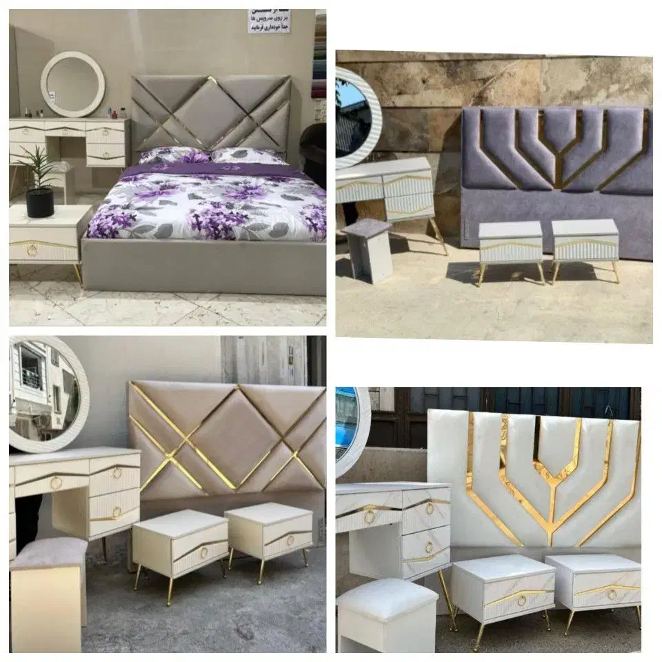 سرویس خواب دونفره شیاری|تخت و سرویس خواب|تبریز, |دیوار