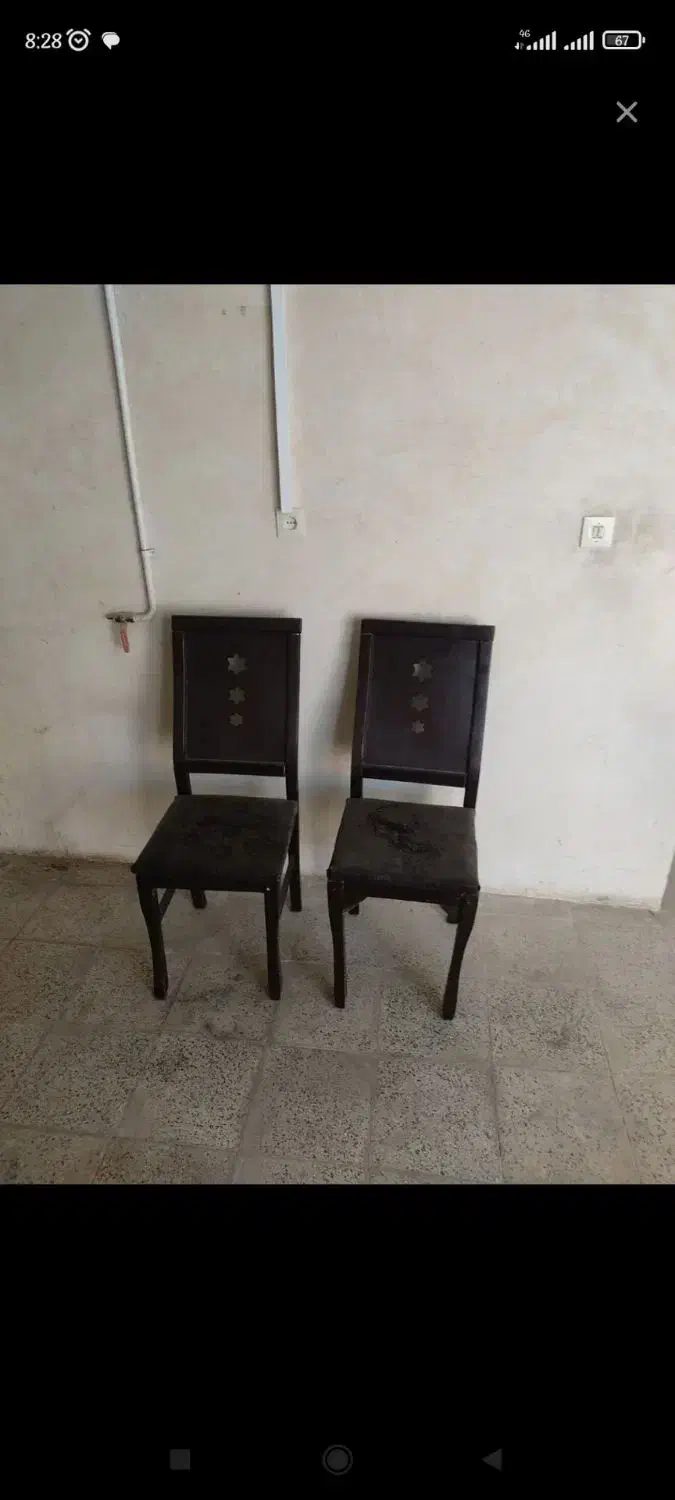 صندلی چوبی|صندلی و نیمکت|بیرجند, |دیوار