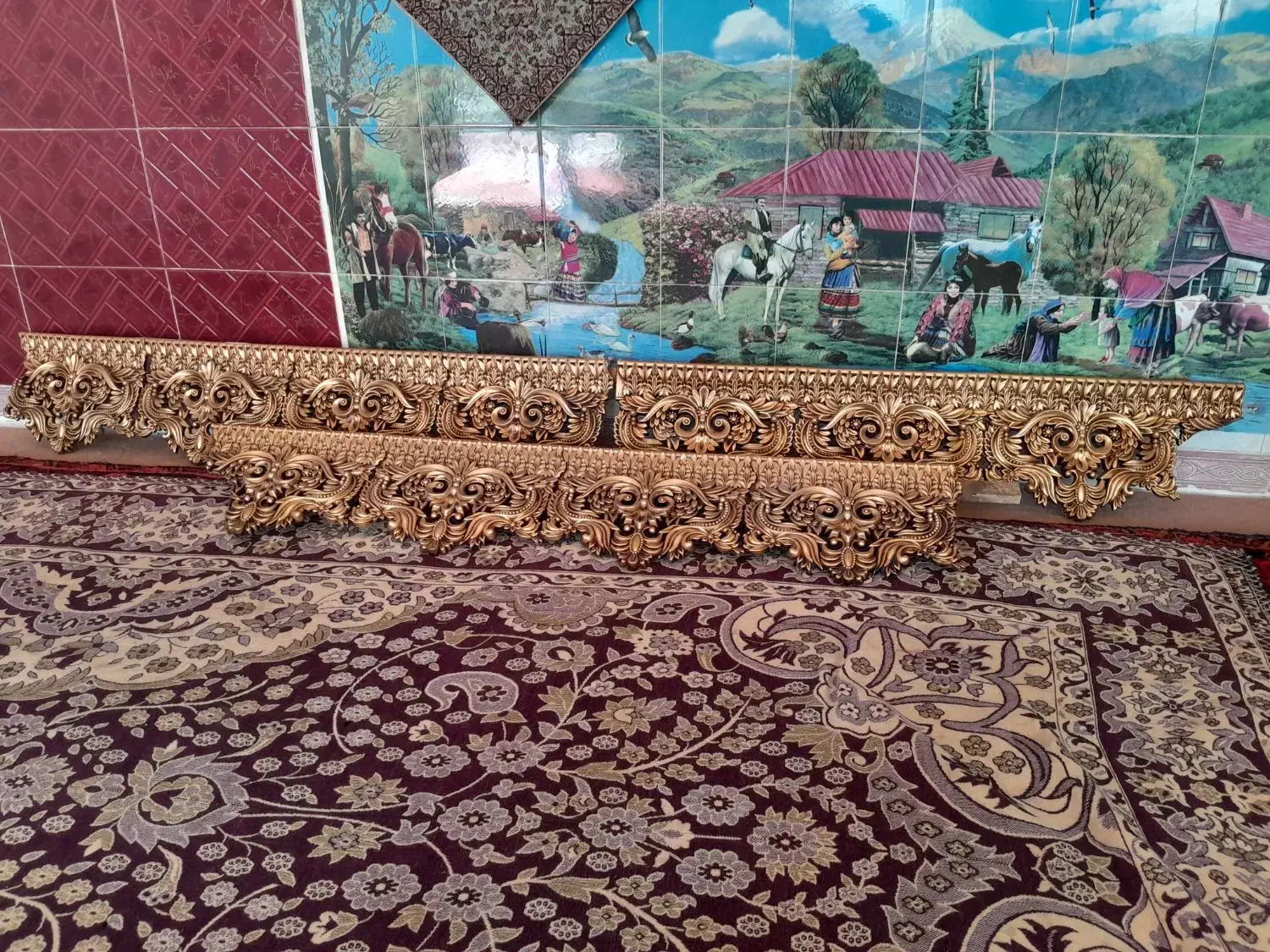 کتیبه ۳ تیکه ۳متر|پرده، رانر، رومیزی|اهر, |دیوار