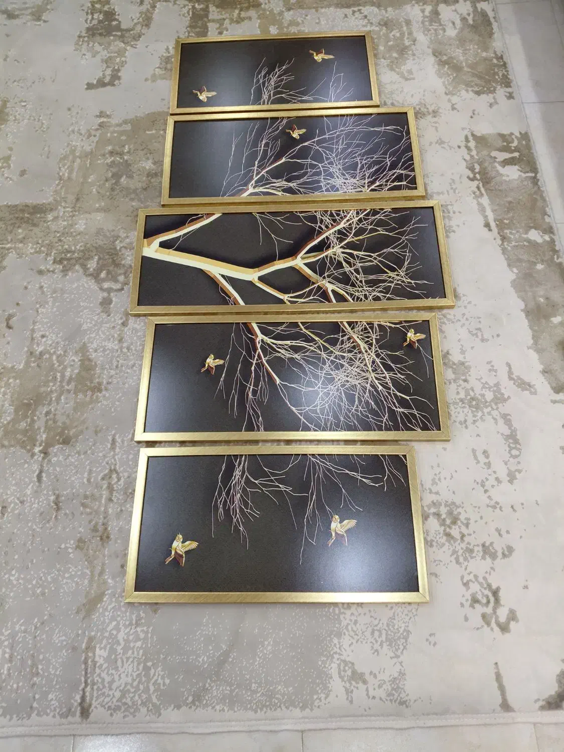 تابلو ۵ تکه طرح درخت|تابلو، نقاشی، عکس|بندر انزلی, ساحل قو|دیوار