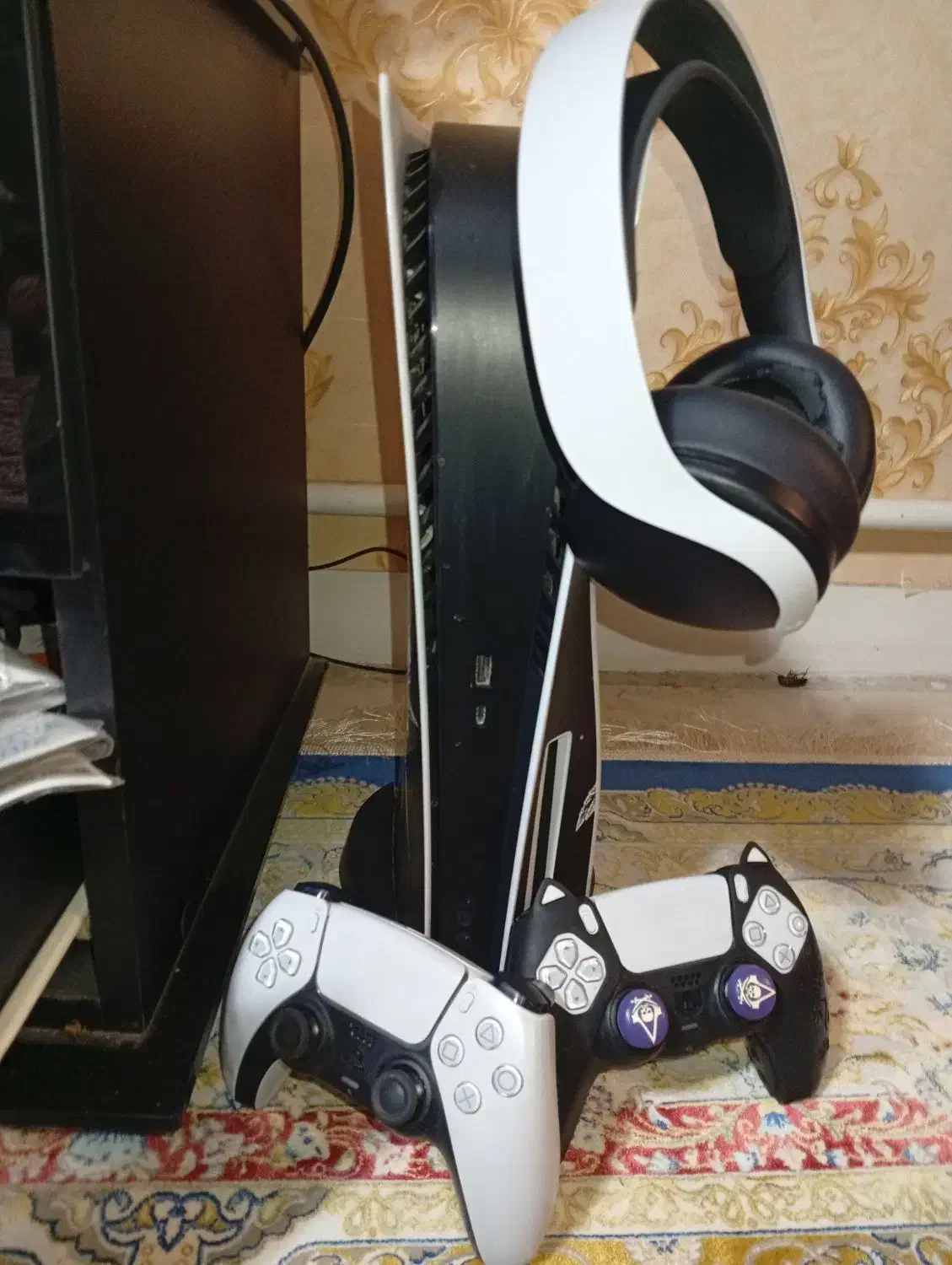 دو دسته با هدفون ps5 fat|کنسول، بازی ویدئویی و آنلاین|تهران, قصر فیروزه ۲|دیوار