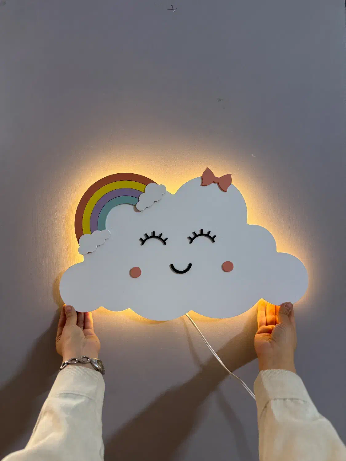 چراغ خواب کودک ابر پرگیس وود|چراغ خواب و آباژور|شیراز, شهرک گلدشت حافظ|دیوار