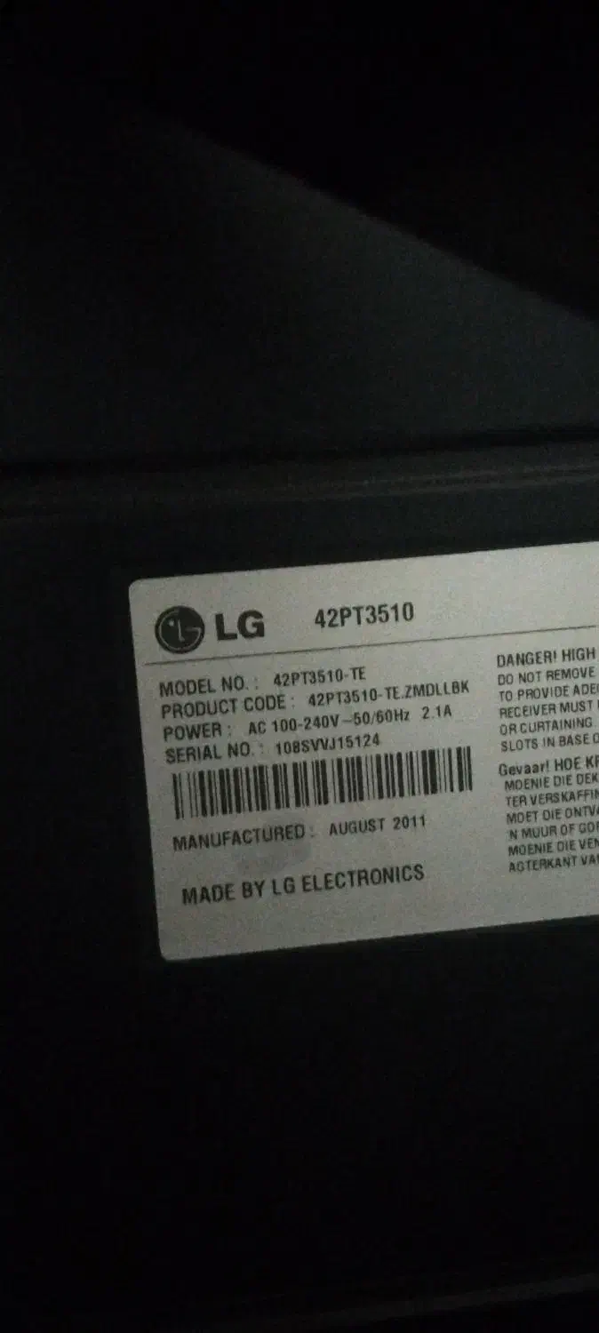 تلوزیون۴۲اینچ LCDپلاسماLG|تلویزیون و پروژکتور|شهریار, شهریار|دیوار