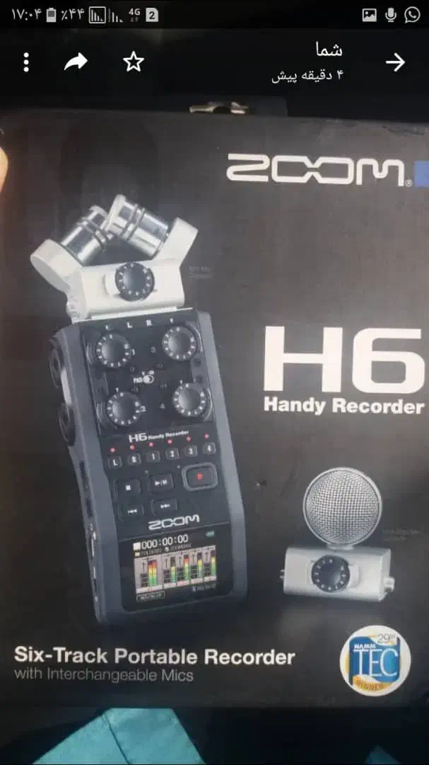 ZOOM     H6      SILVER|گیتار، بیس، امپلیفایر|تهران, شهرک فردوس (حسینی)|دیوار