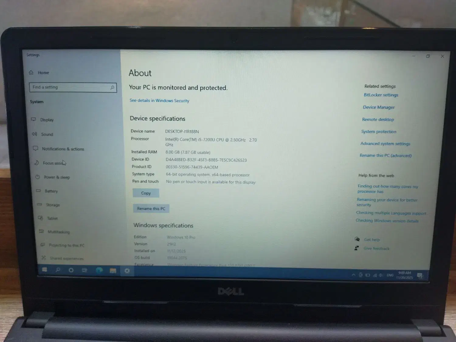 لپ تاپ dell|رایانه همراه|ملایر, |دیوار