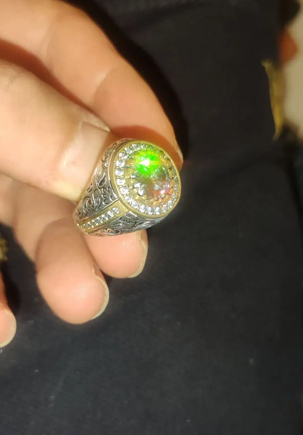 انگشتر نقره رکاب دست ساز قلم زنی شده|جواهرات|ارومیه, |دیوار