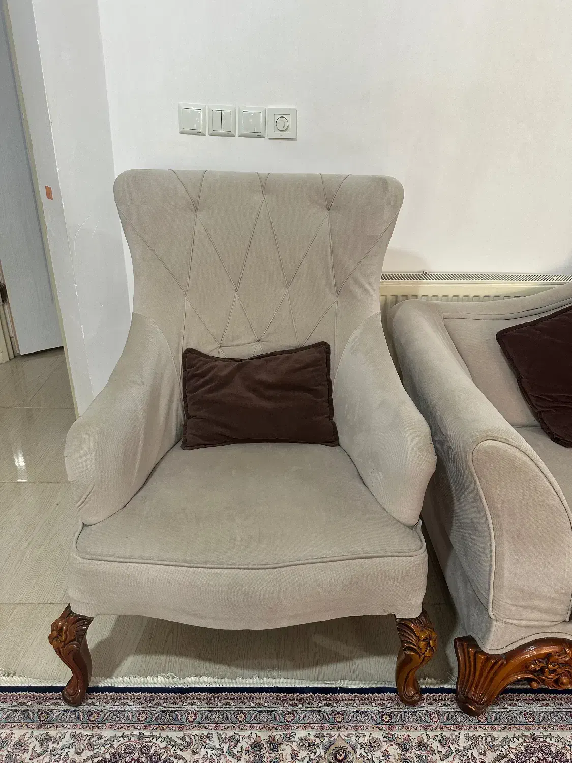 مبل ۷نفره به همراه جلومبلی ومیز عسلی،غذاخوری۶نفره|مبلمان خانگی و میز عسلی|بهشهر, |دیوار