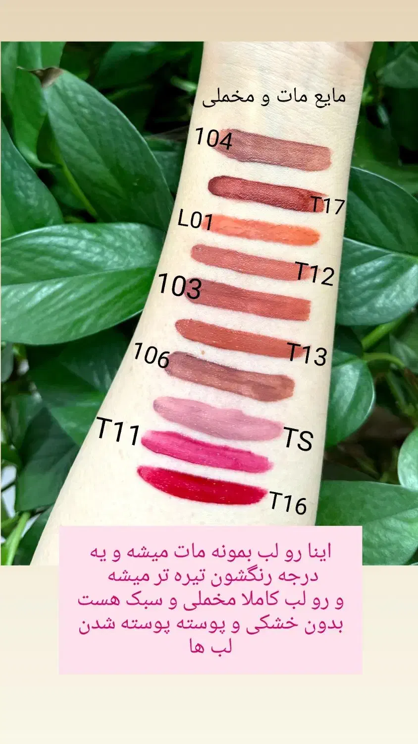 رژلب مایع مات و مخملی طبیعی و دستساز|آرایشی، بهداشتی، درمانی|شیراز, شهرک سراج‎|دیوار