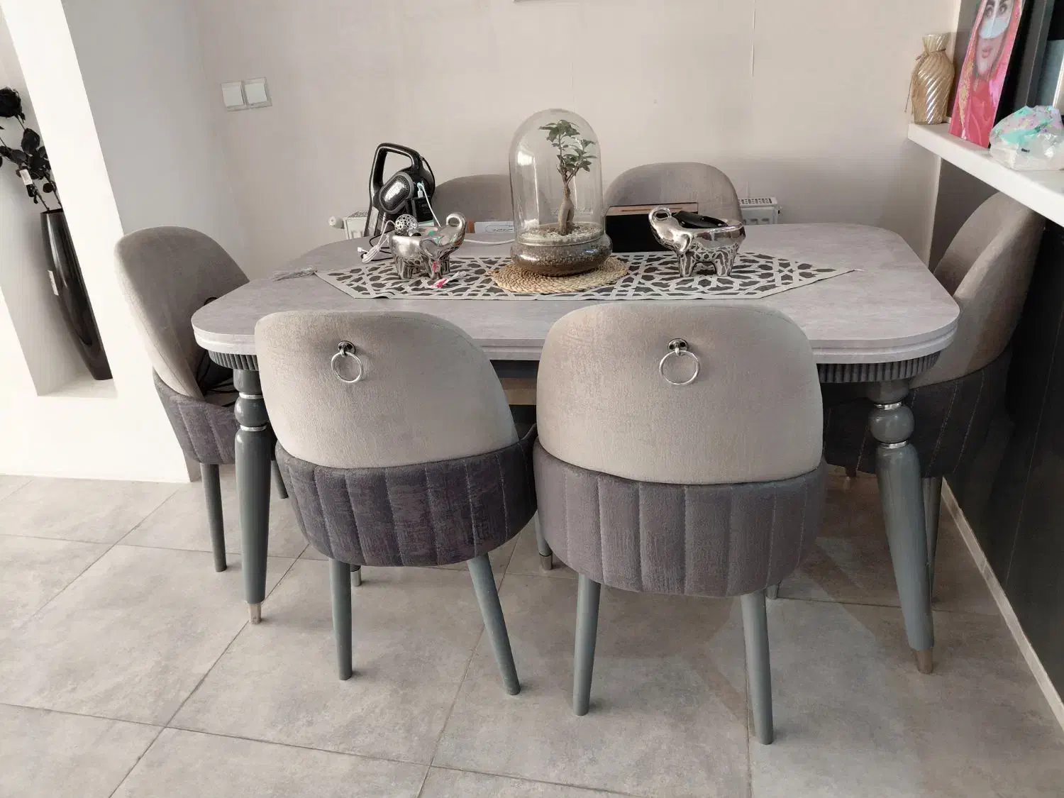 میز نهارخوری ۶ نفره کاملا تمیز   قیمت ۲۵ت مقطوع|میز و صندلی غذاخوری|شیراز, شهرک گلستان شمالی|دیوار