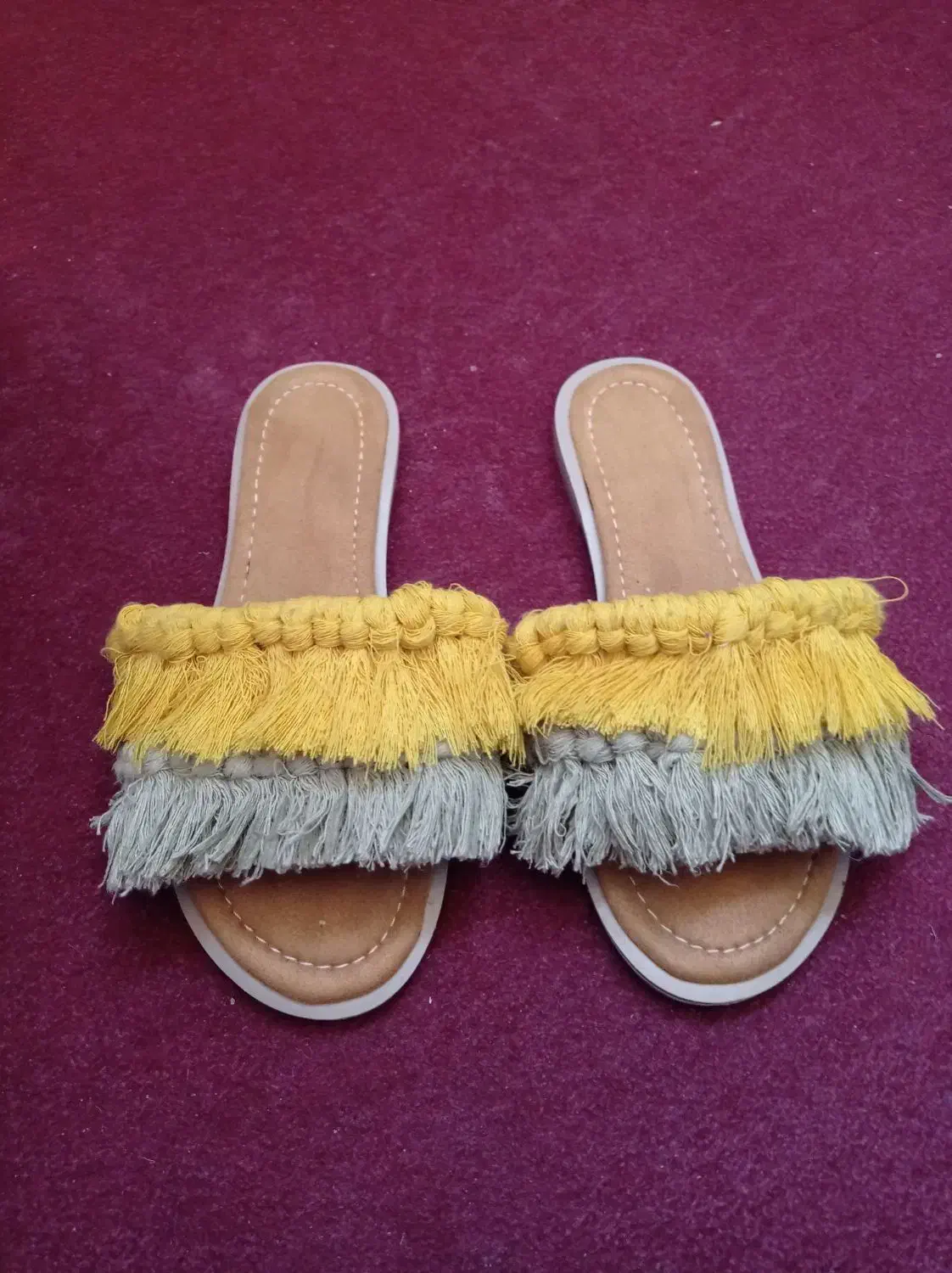 دمپایی مکرومه ..کار دست بسیار زیبا|کیف، کفش، کمربند|فردیس, فردیس|دیوار