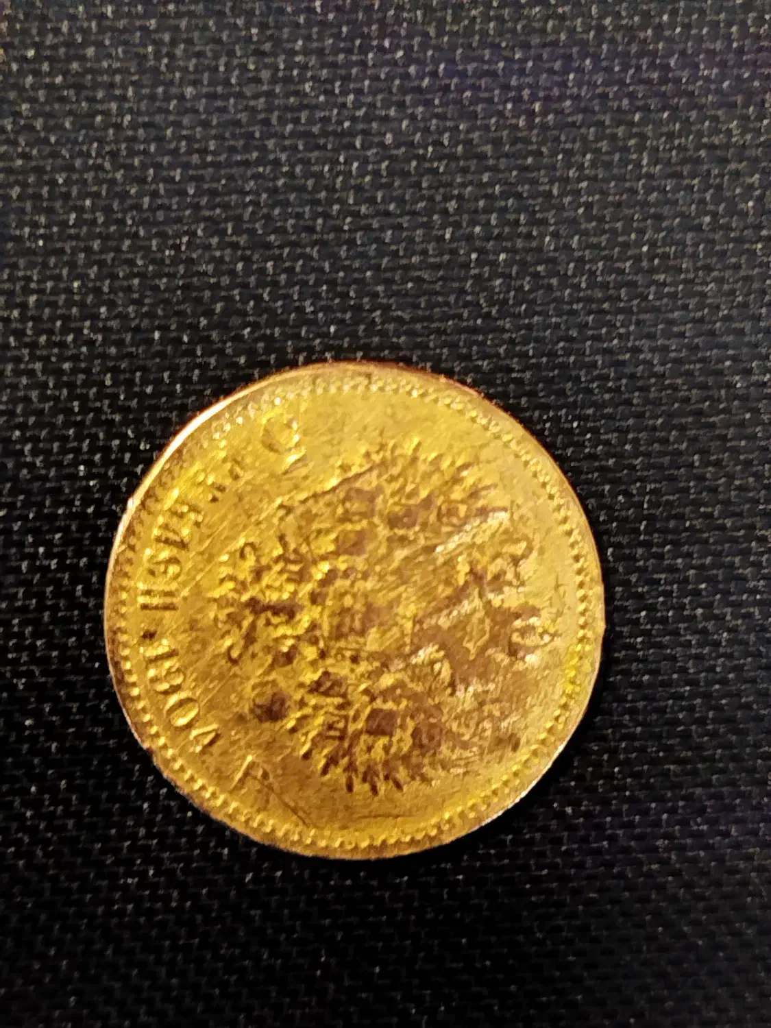 سکه طلا 5 روبل روسی1904|کلکسیون سکه، تمبر، اسکناس|قزوین, |دیوار