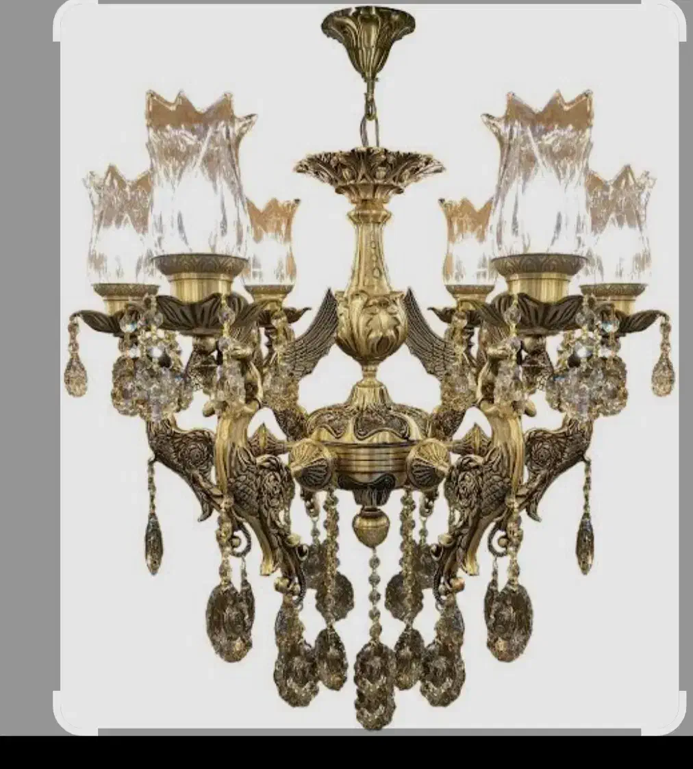 لوستر۶شاخه زیبا|لوستر و چراغ آویز|قرچک, شهرک طلائیه|دیوار