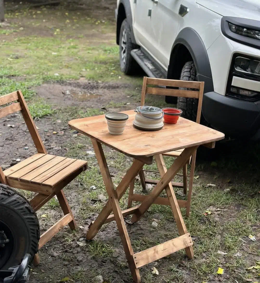 انواع میز و صندلی های چوبی تاشو ضد آب|میز و صندلی غذاخوری|قم, نیروگاه|دیوار