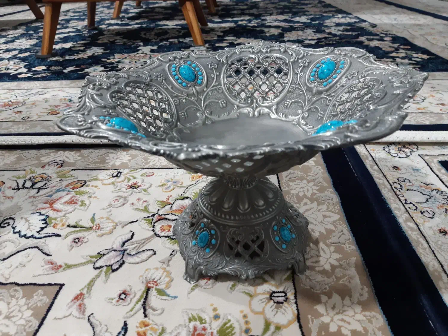 جا میوه نقره کوب|ظروف سرو و پذیرایی|خرم‌آباد, |دیوار