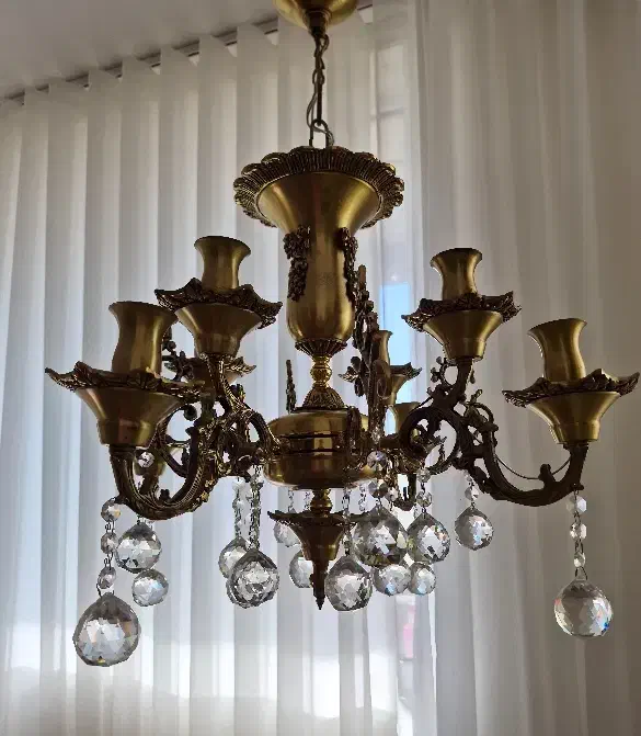 لوستر برنز ۴ شاخه|لوستر و چراغ آویز|قم, انسجام|دیوار