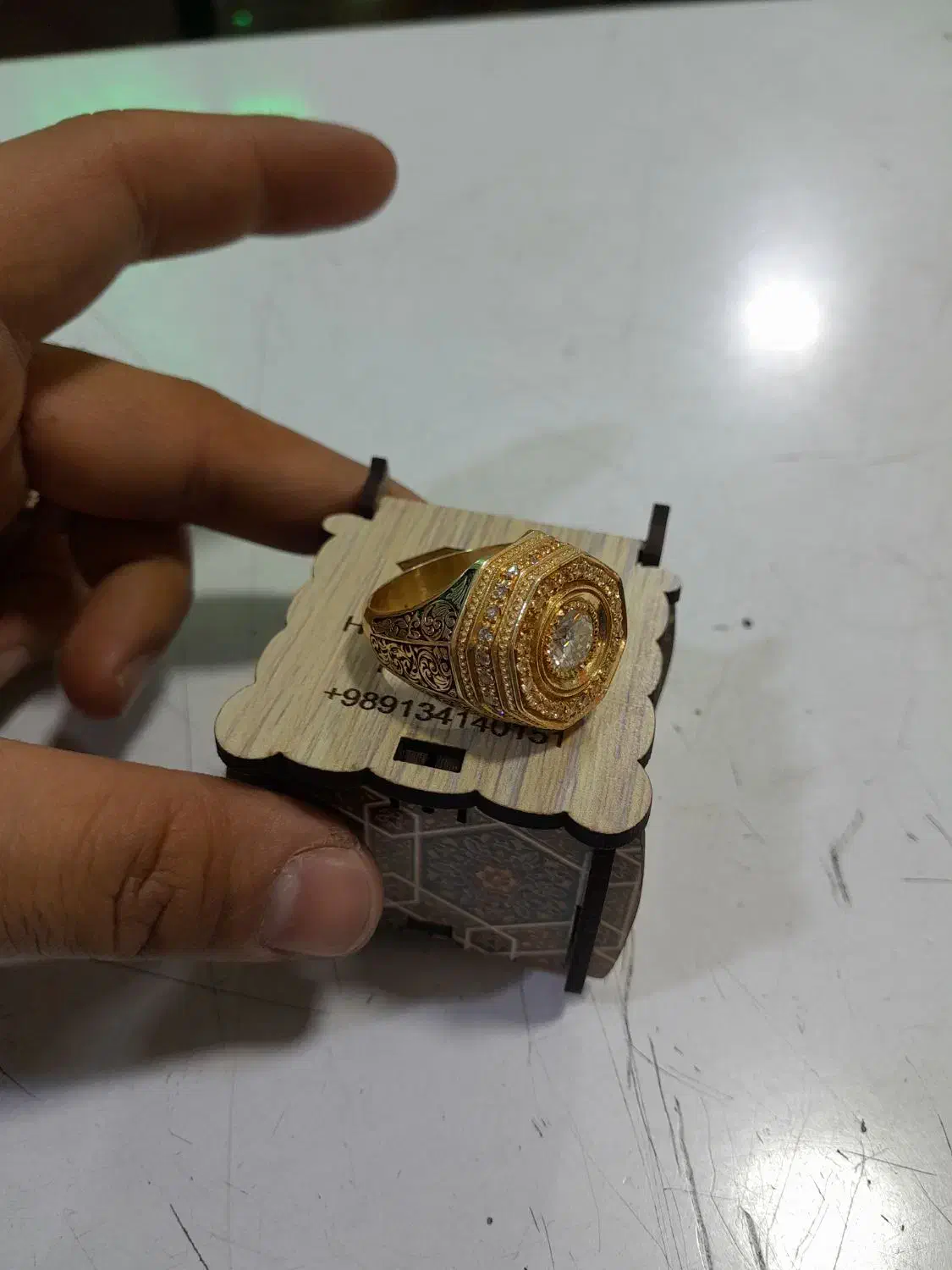 انشگتر نقره ابکاری طلا مدل ایما مخراج استاد مقدم|جواهرات|قدس, شهر‌قدس|دیوار