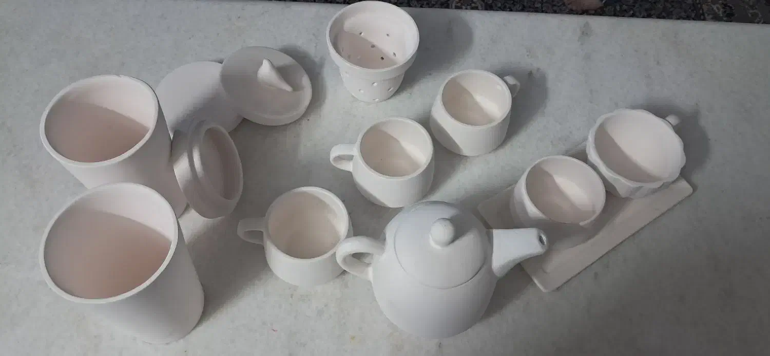 سرویس چایخوری سفالی|صنایع دستی و سایر لوازم تزئینی|ری, شهرک نظامی|دیوار