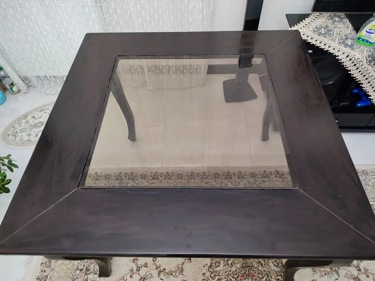 میز نهارخوری چوبی شیشه ای|میز و صندلی غذاخوری|تهران, شهرک دانشگاه|دیوار