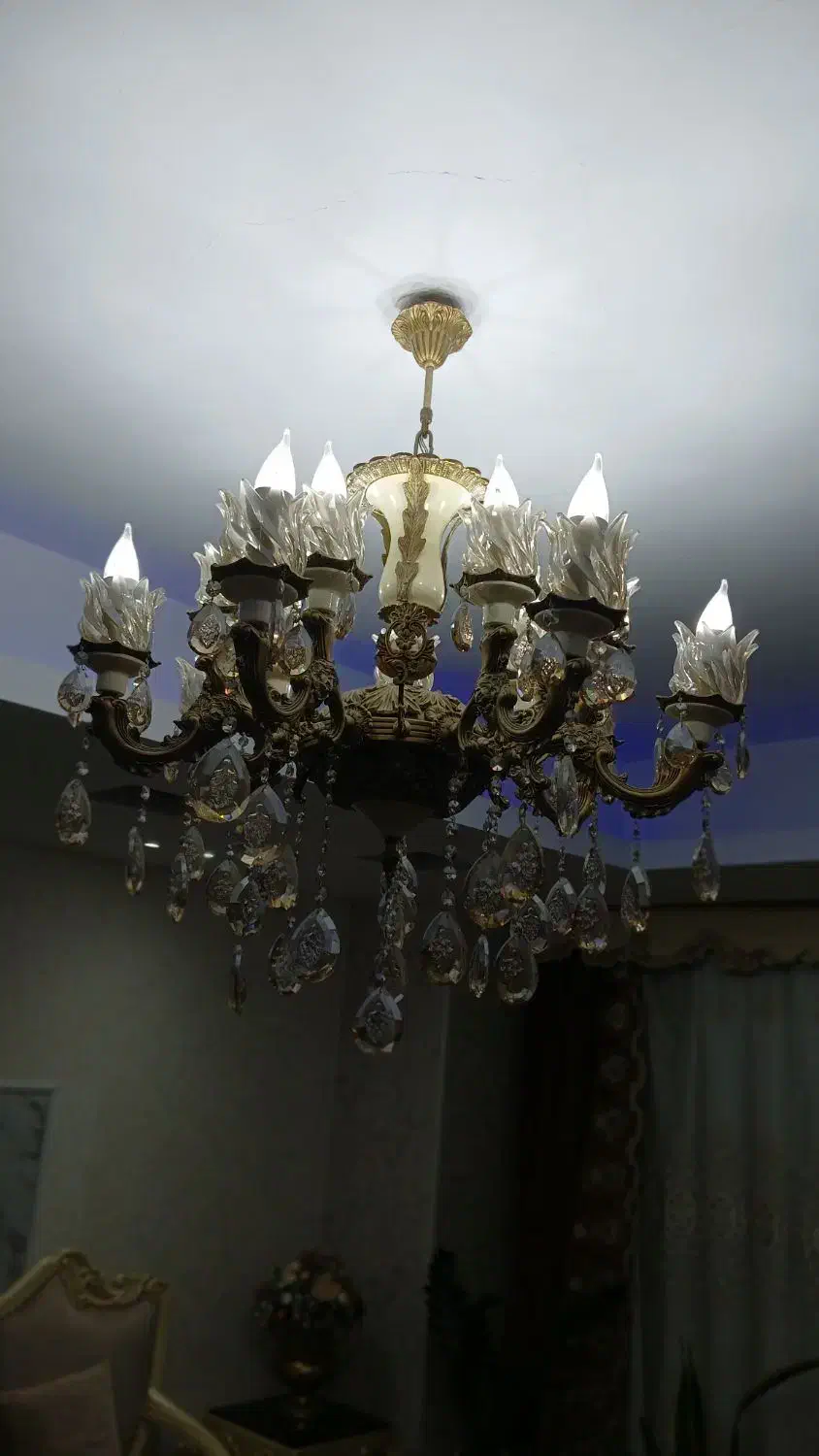 لوستر تمام برنجی|لوستر و چراغ آویز|محمدشهر, ولدآباد|دیوار