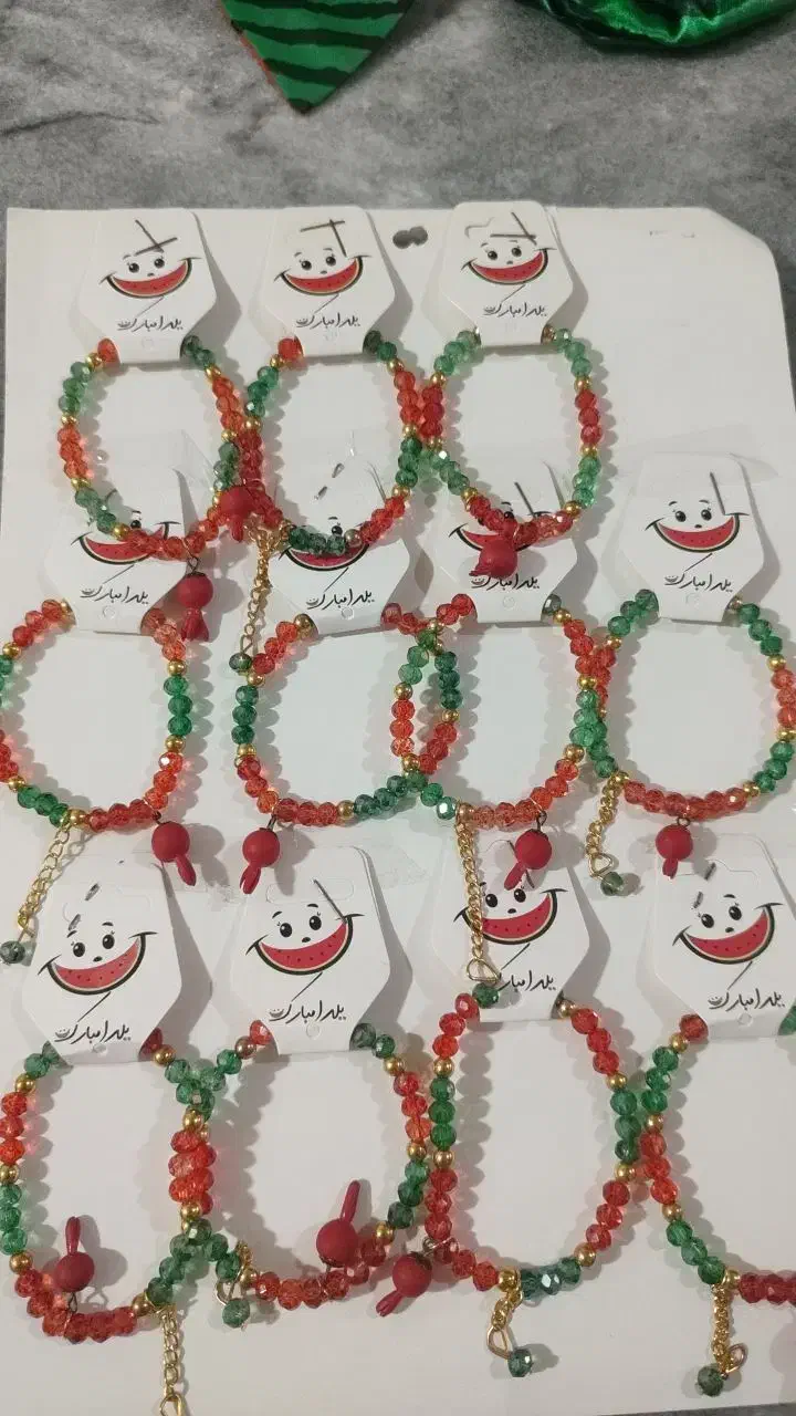 لوازم یلدایی گوشواره دستبند پک پیش دستی لیوان|صنایع دستی و سایر لوازم تزئینی|محمدیه-قزوین, |دیوار