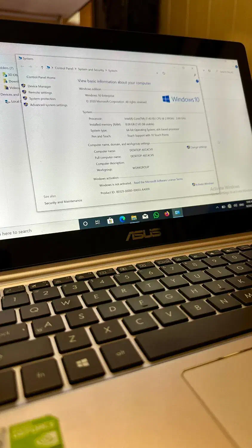 لپتاپ ایسوس core i7 لمسی|رایانه همراه|تهران, هروی|دیوار