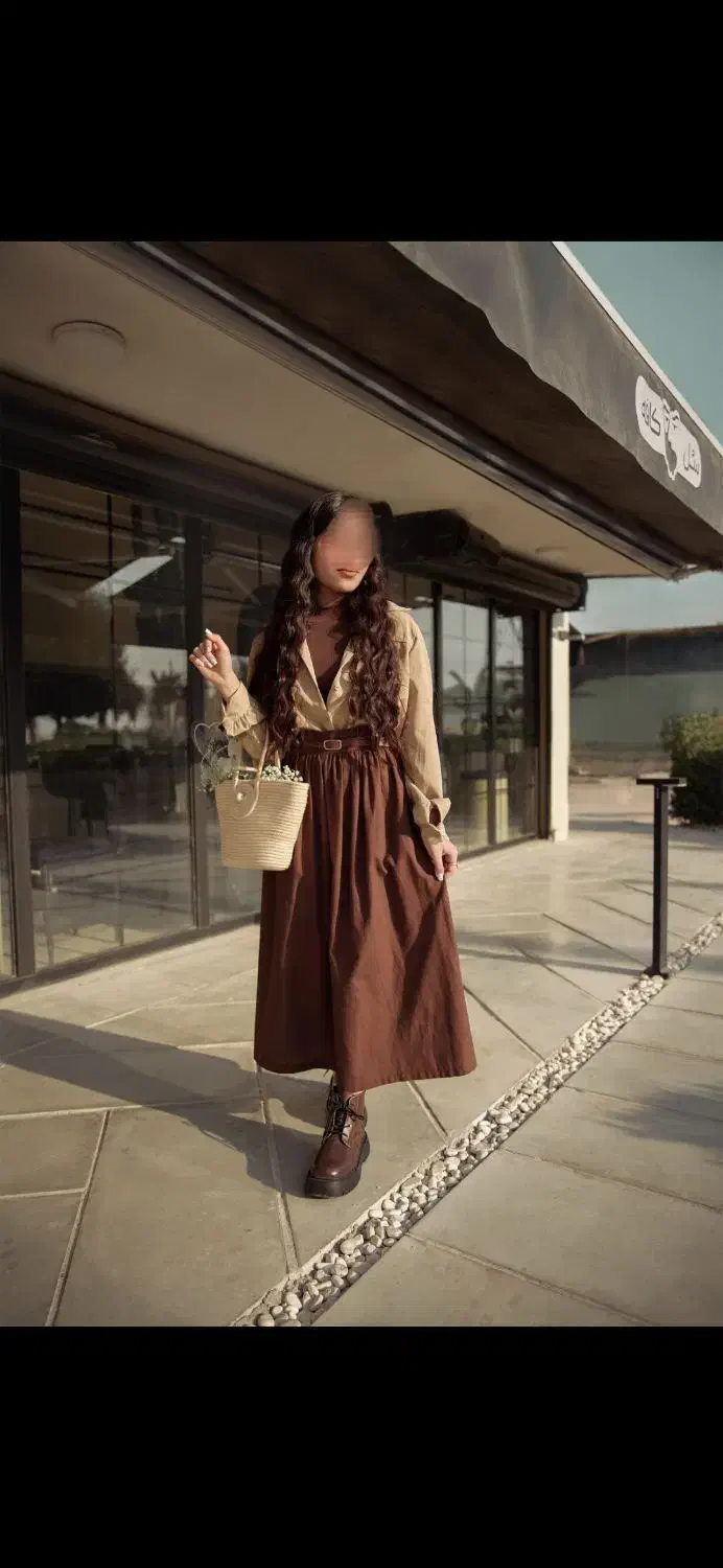 دامن کلاسیک باکمربند|لباس|آبادان, |دیوار