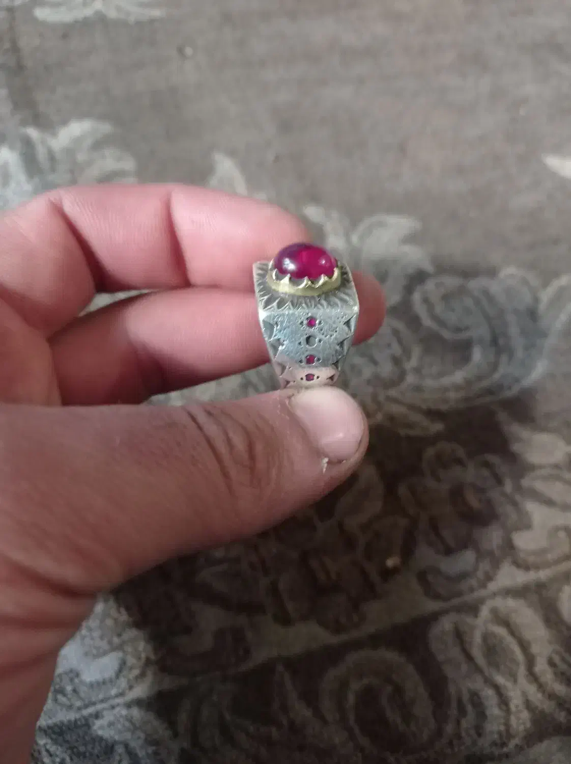 یاقوت دون اناری ستاره پران|جواهرات|ورامین, قويينک زهری|دیوار