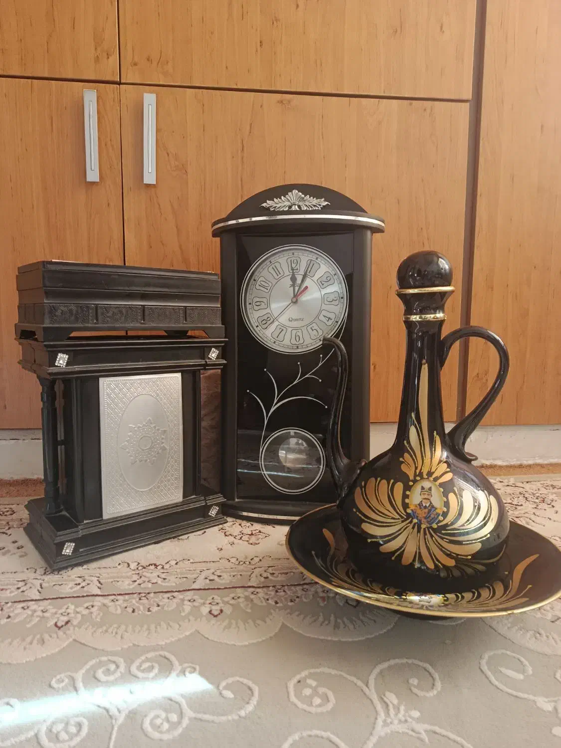 پک تزئینی ساعت،جا دستمال کاغذی و...|صنایع دستی و سایر لوازم تزئینی|قوچان, |دیوار