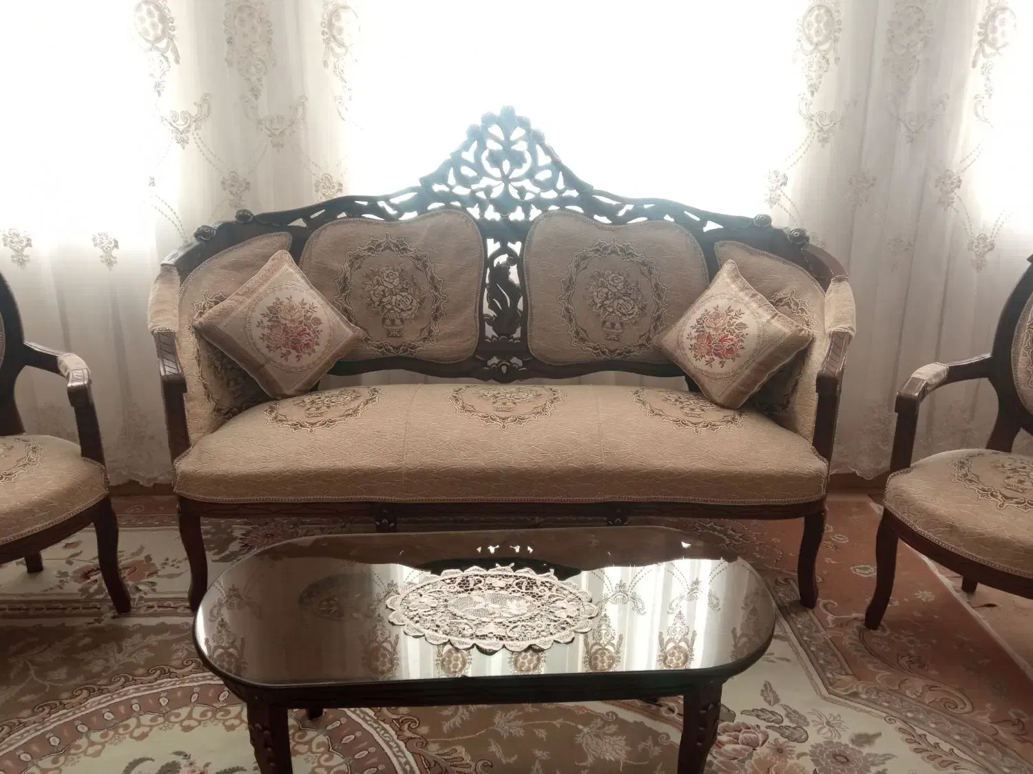 مبل سلطنتی نه نفره|مبلمان خانگی و میز عسلی|ورامین, ورامین|دیوار