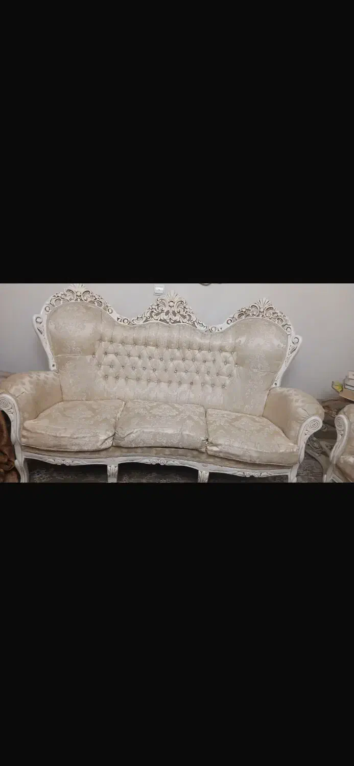 مبل کلاسیک ۹ نفره سفید|مبلمان خانگی و میز عسلی|تهران, افسریه شمالی|دیوار