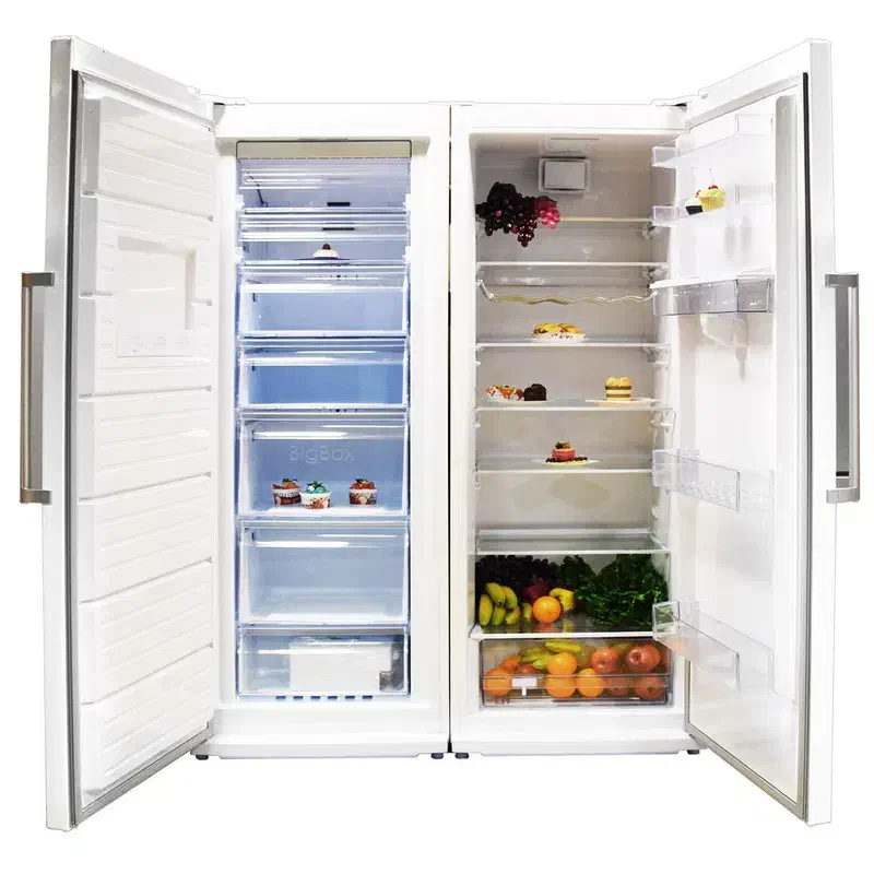 یخچال دو قلو 40فوت امرسان رنگ طوسی نو اکبند|یخچال و فریزر|رشت, باهنر|دیوار