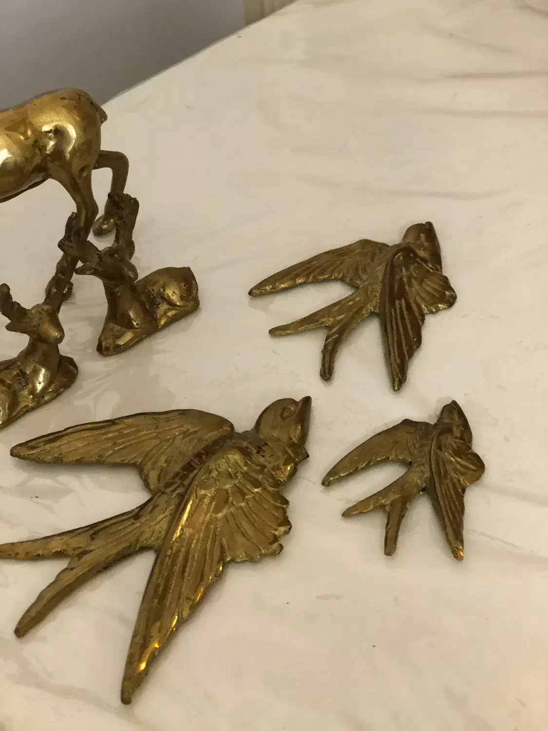 گوزن برنز پرنده ی برنز|مجسمه، تندیس، ماکت|مشگین شهر, |دیوار