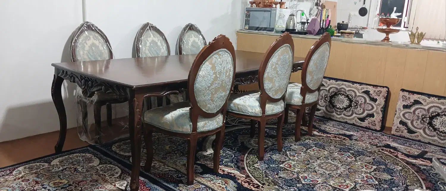 میزغذاخوری ۶ نفره فرحی|میز و صندلی غذاخوری|زنجان, |دیوار