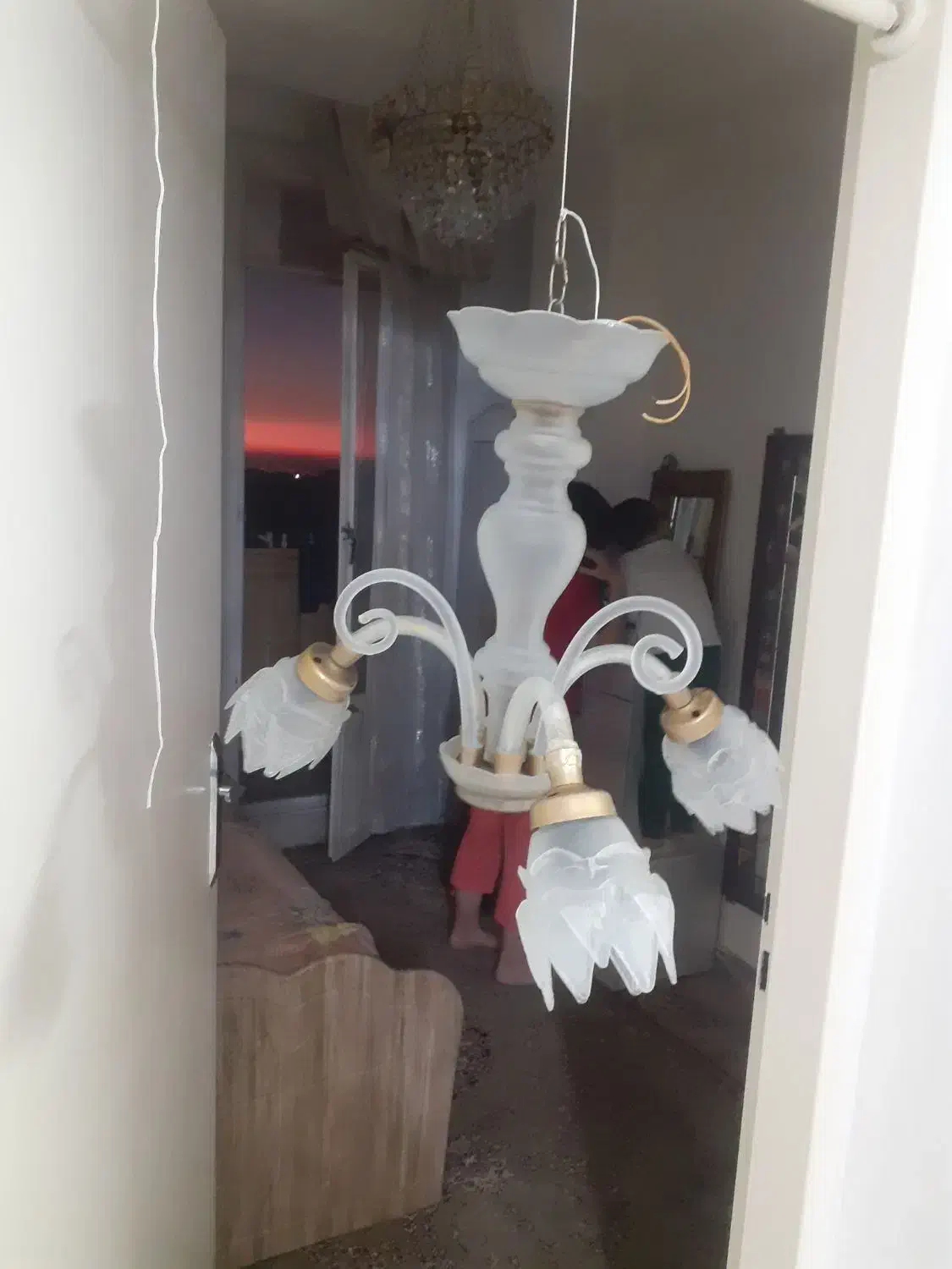 لوستر شیشه ای لاله ای|لوستر و چراغ آویز|کرج, شهرک فهمیده|دیوار