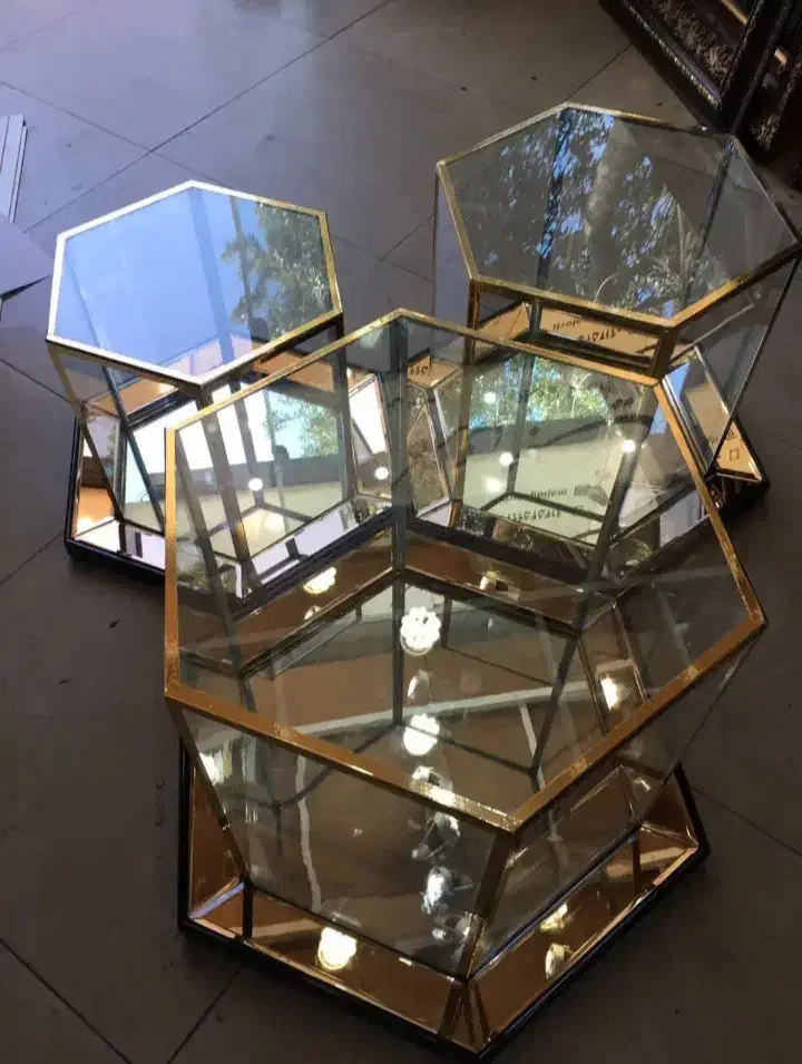 باکس شیشه ای بله برون شش ضلعی طلایی سیلور|صنایع دستی و سایر لوازم تزئینی|ری, دیلمان|دیوار