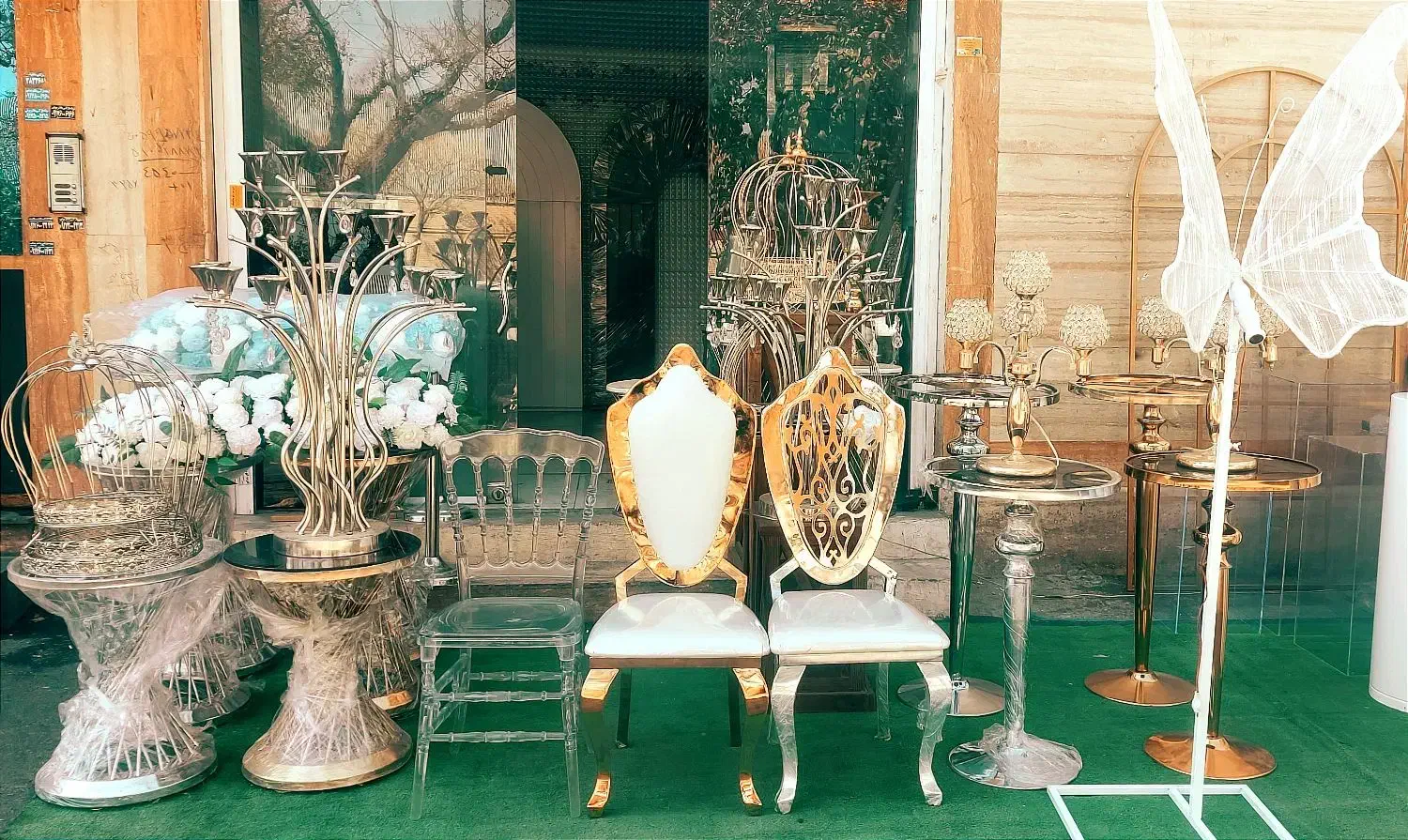 تشریفات مجالس احمدی ( اجاره لوازم ) تم تولد|خدمات پذیرایی، مراسم|شیراز, شیشه‌گری|دیوار