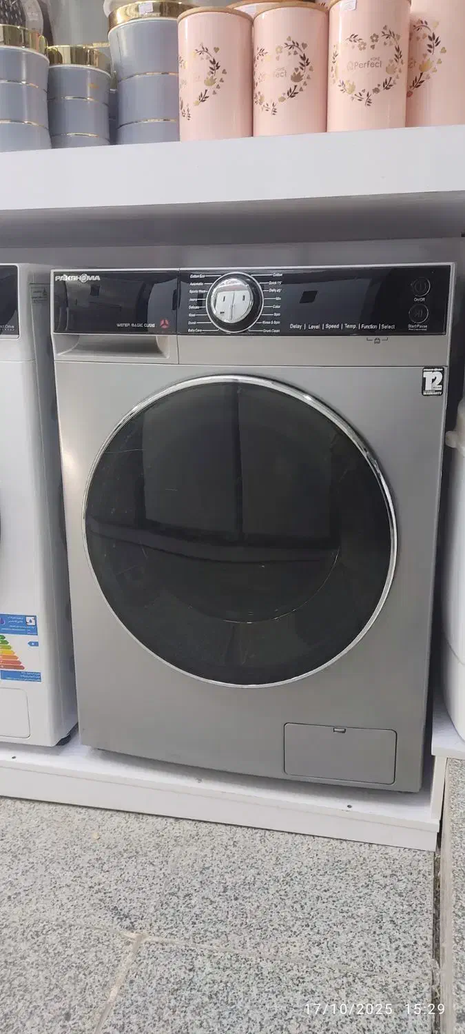 ماشین لباسشویی ۸ کیلویی پاکشوما مدل ۴۰۸۰۸ نقره ای|ماشین لباسشویی و خشککن لباس|کرمانشاه, |دیوار