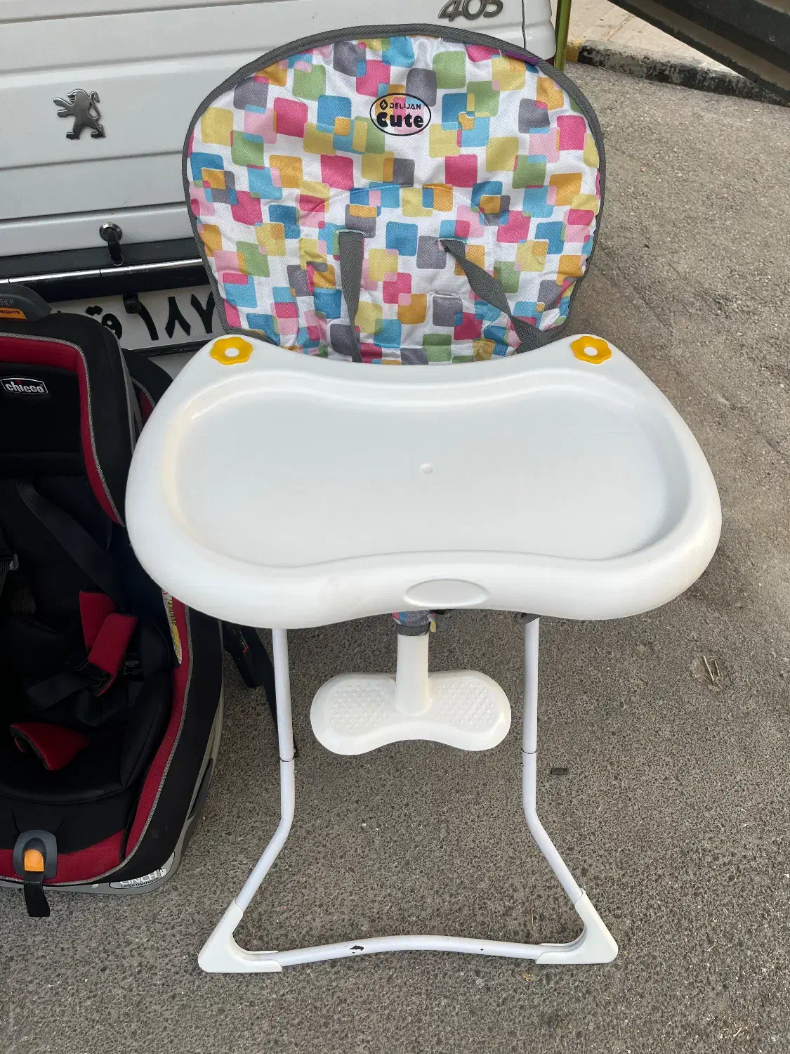 کالسکه عصایی چیکو و صندلی غذا در حد نو|کالسکه و لوازم جانبی|جم, |دیوار