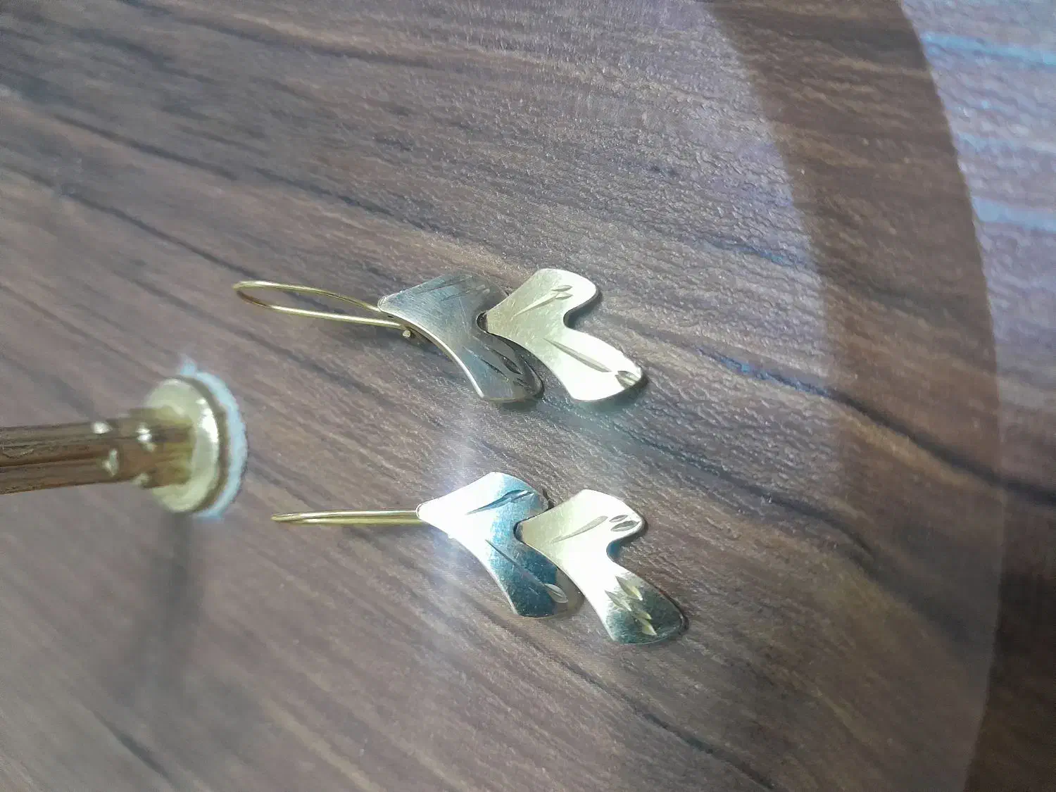 گوشواره آویز طرح برگ|جواهرات|اراک, |دیوار