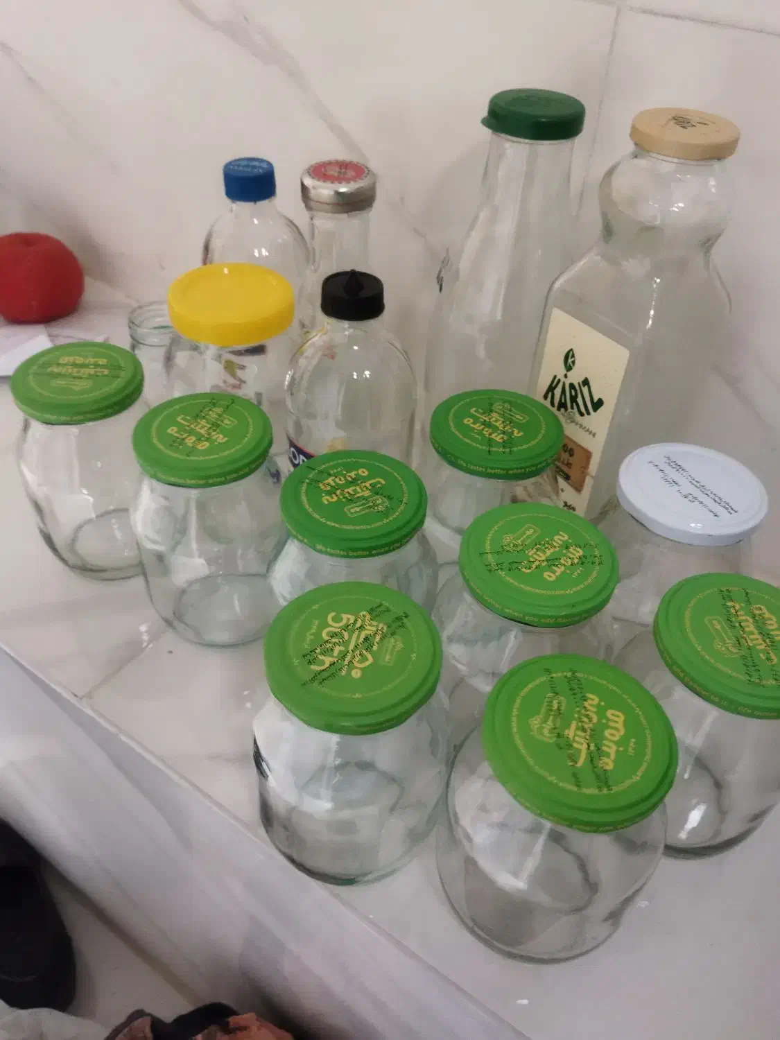 شیشه مربا و ترشیجات|ظروف نگهدارنده، پلاستیکی، یک‌بارمصرف|اردبیل, |دیوار