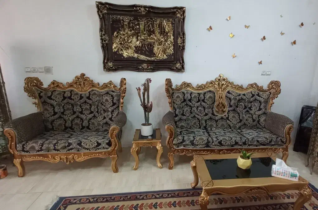 مبل۷نفره تروتمیز باعسلی|مبلمان خانگی و میز عسلی|خرمآباد, |دیوار