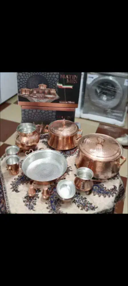 سرویس مسی کاملا نو|ظروف سرو و پذیرایی|باقرشهر, |دیوار