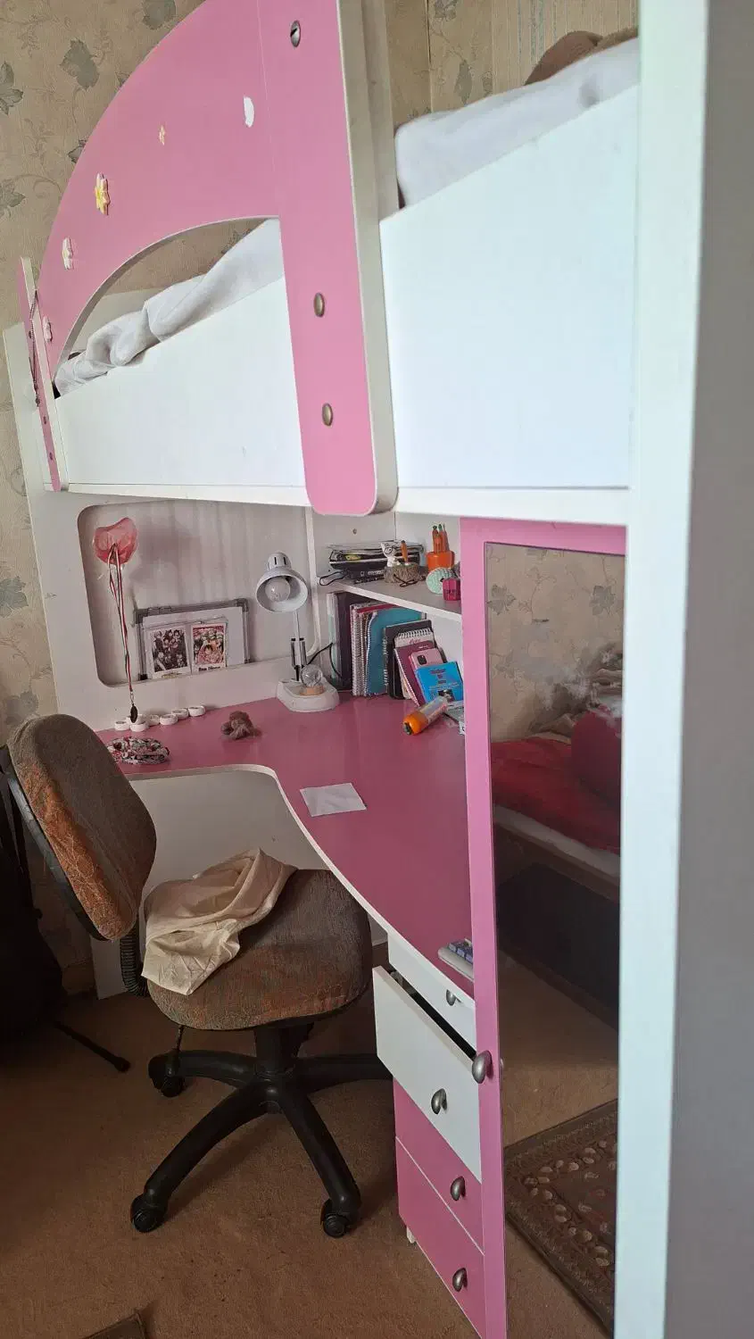 تخت دو طبقه نوجوان|تخت و سرویس خواب|زنجان, |دیوار