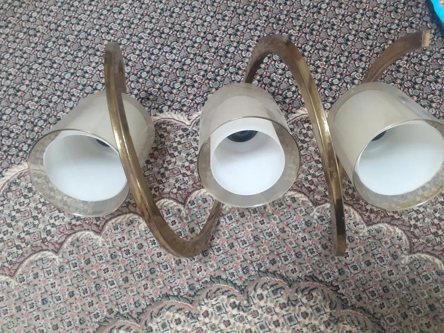 لوستر سه شاخه فنری|لوستر و چراغ آویز|تبریز, |دیوار