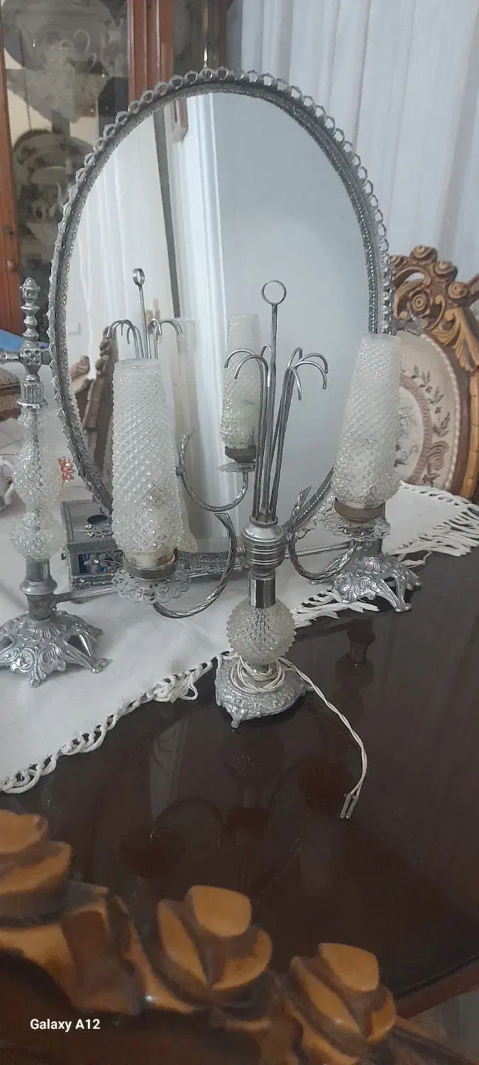 اینه شمدان سیلور رنگ نقرهای|آینه|کرمان, |دیوار