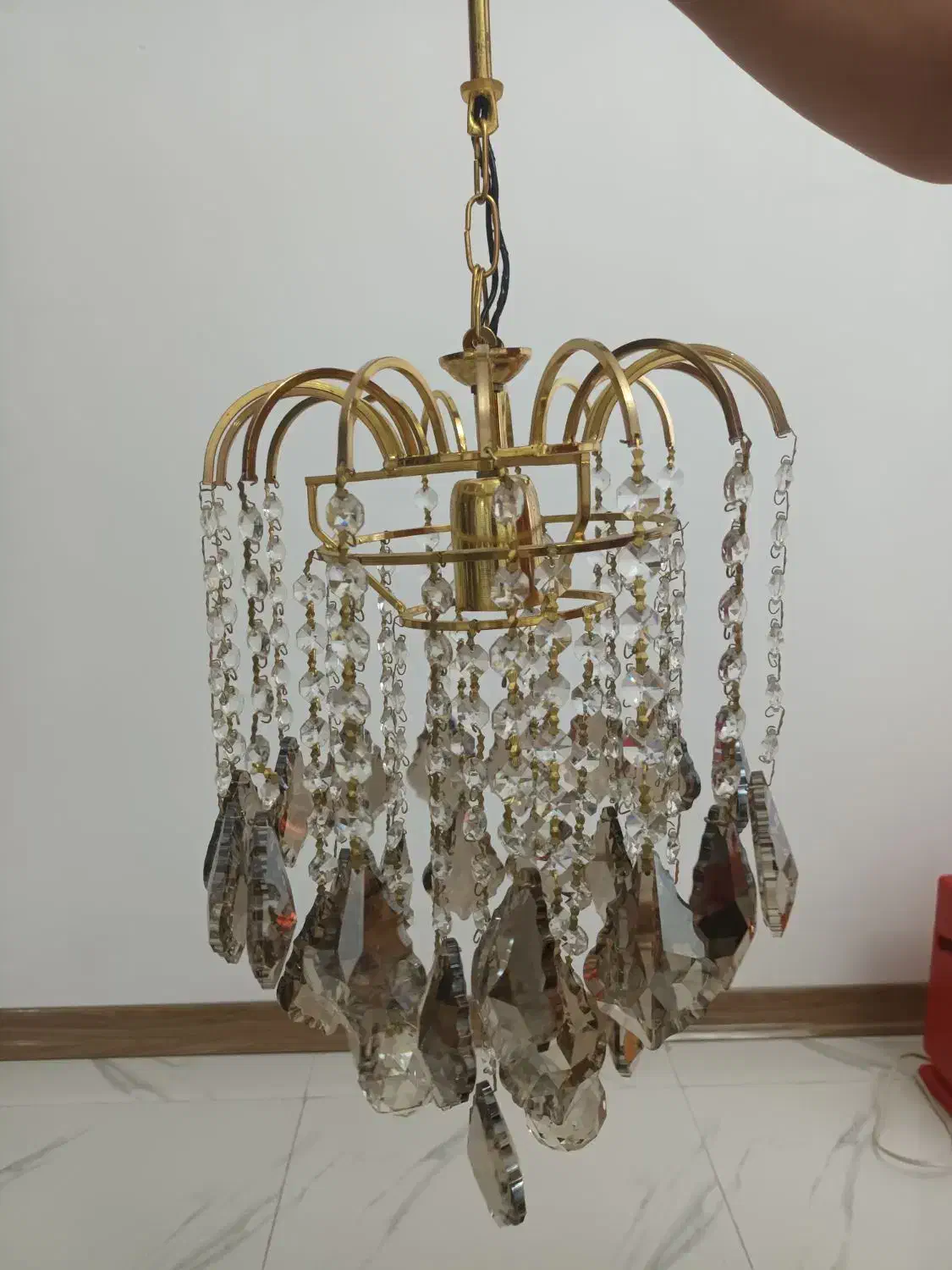 لوستر برنجی|لوستر و چراغ آویز|مشکیندشت, |دیوار